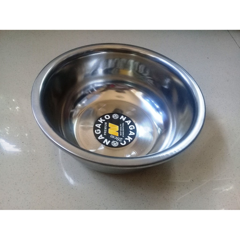 Mangkok Baskom 20cm Stainless Steel 555