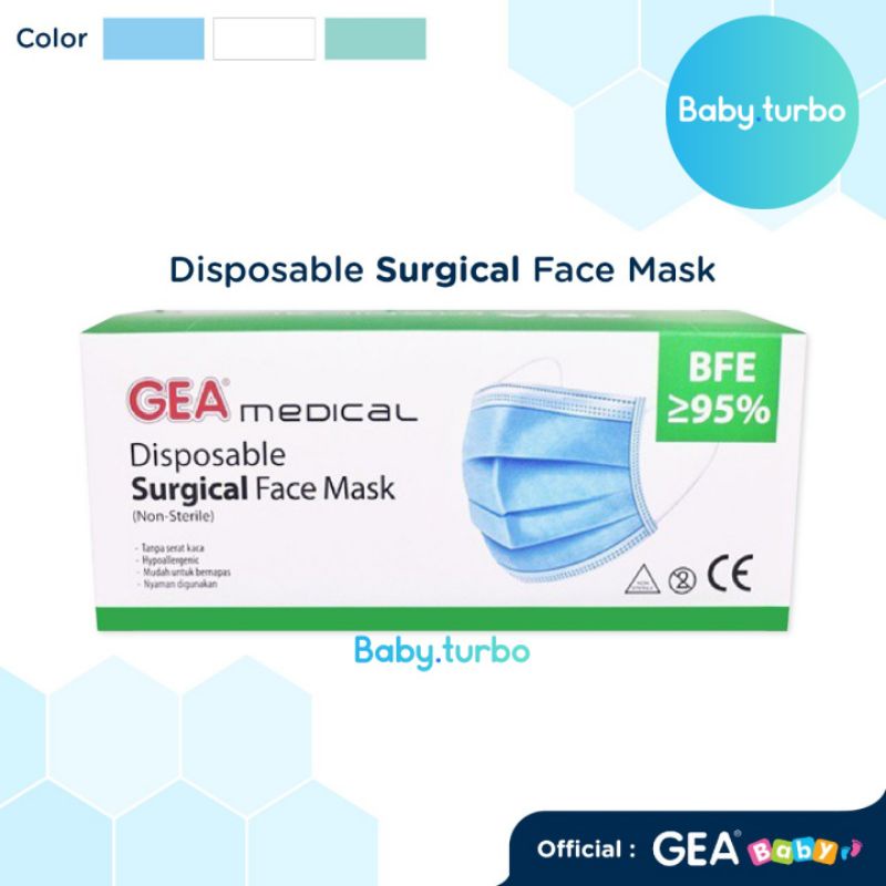 Masker Medis 3 Ply GEA Surgical Mask