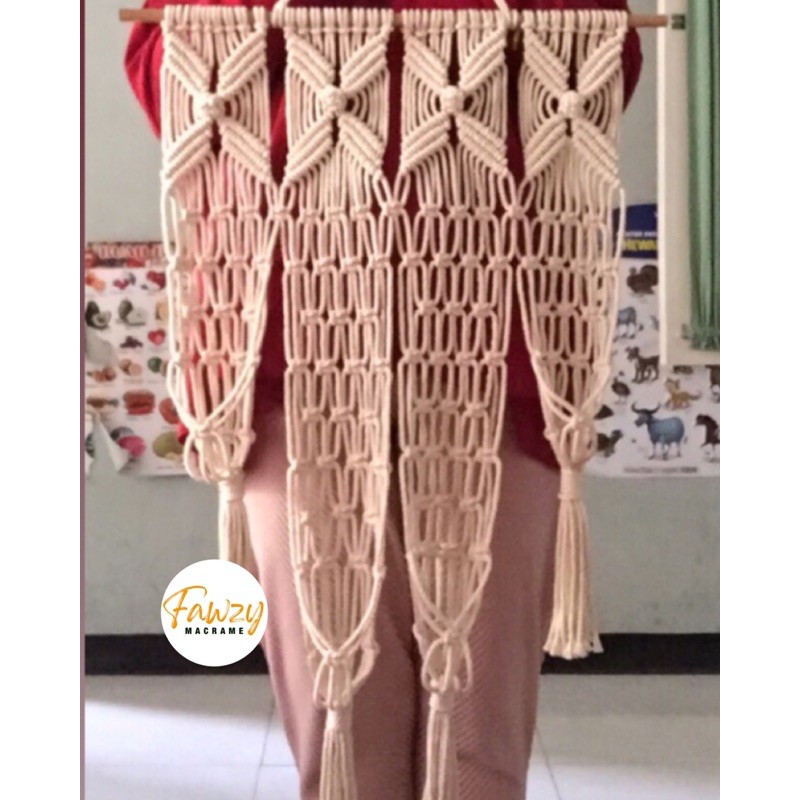 Macrame Wall Hanging pot / Macrame Tanaman / Macrame Hiasan Dinding Murah / Makrame Gantungan Pot / 