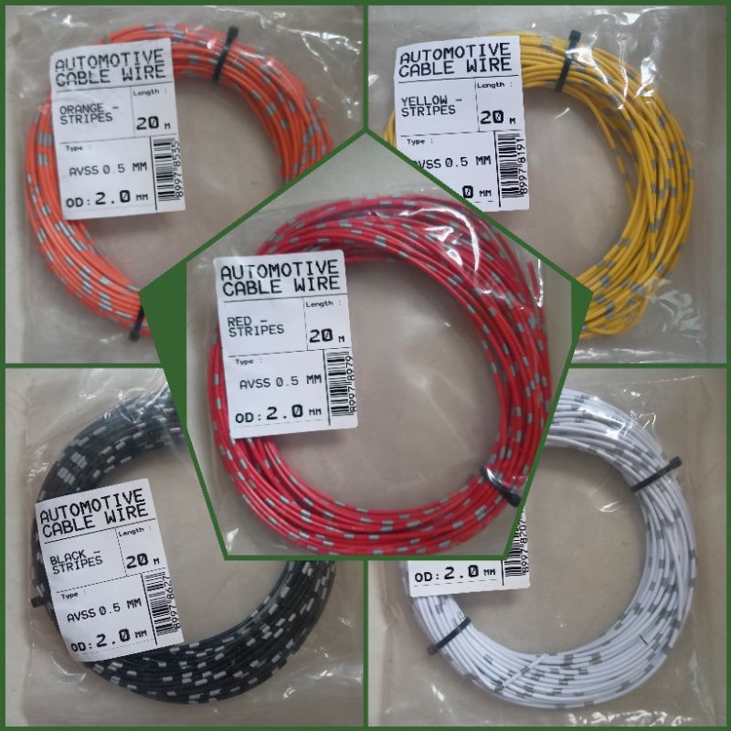 KABEL BINTIK 0,5 MM / KABEL SERABUT TEMBAGA 0.5 / KABEL BODY MOBIL DAN MOTOR