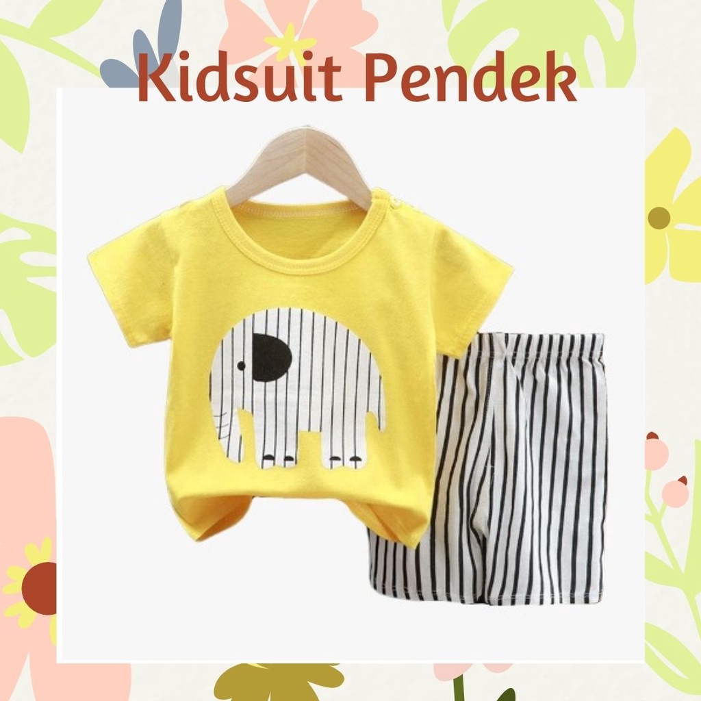 Plazababyku KIDS SUIT PENDEK Setelan Anak / Piyama anak / baju anak laki-laki Import ebv cewek TOT5