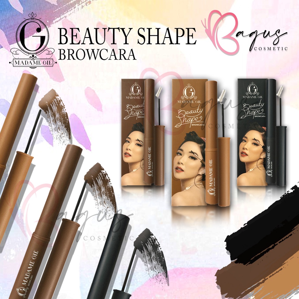 ⭐BAGUS⭐ MADAME GIE BEAUTY SHAPE BROWCARA | Mascara Alis