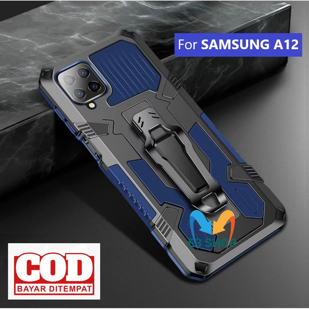 Case hp SAMSUNG A12 CASING STANDING BACK KLIP HARD CASE NEW COVER