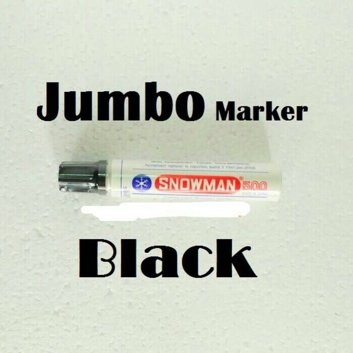 

tulis-alat-paket- spidol jumbo snowman 500 hitam grosir termurah -paket-alat-tulis.