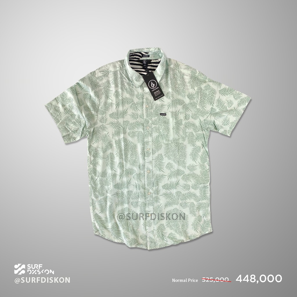 Kemeja Volcom Msh Leaves Mgn Original Planet Surf