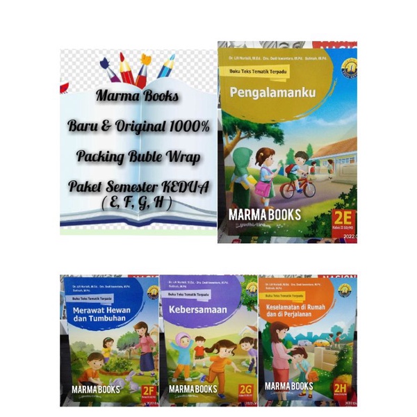 PAKET Buku Tematik Terpadu SD 2E 2F 2G 2H K13N / Yudistira