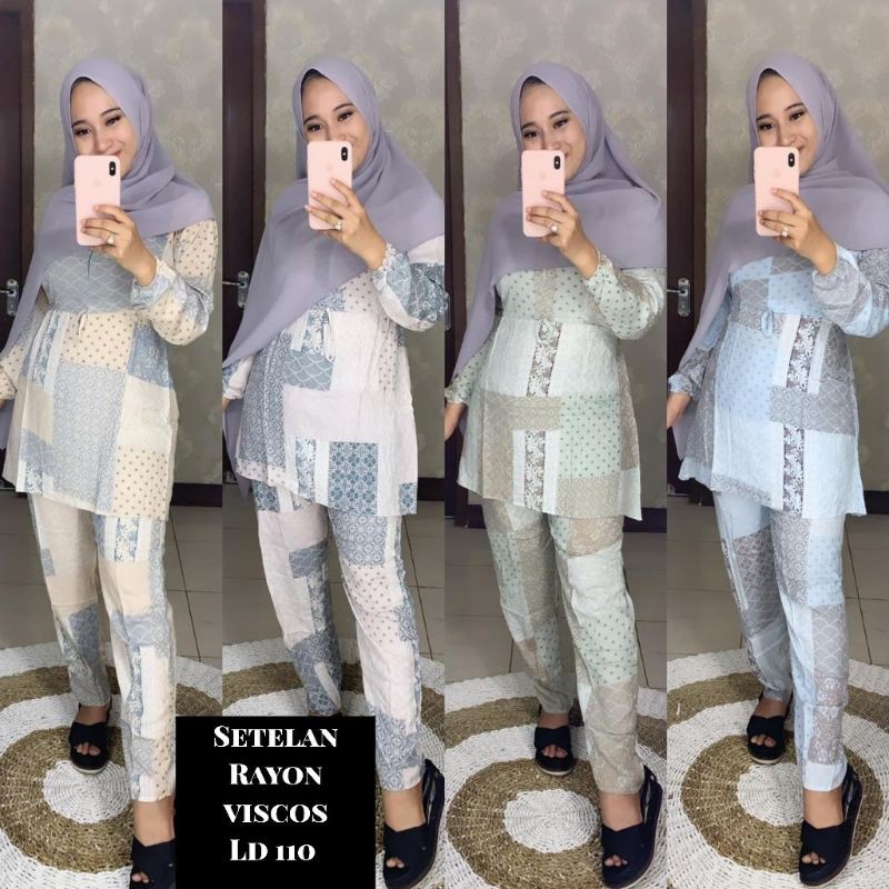 one set rayon viscose kekinian