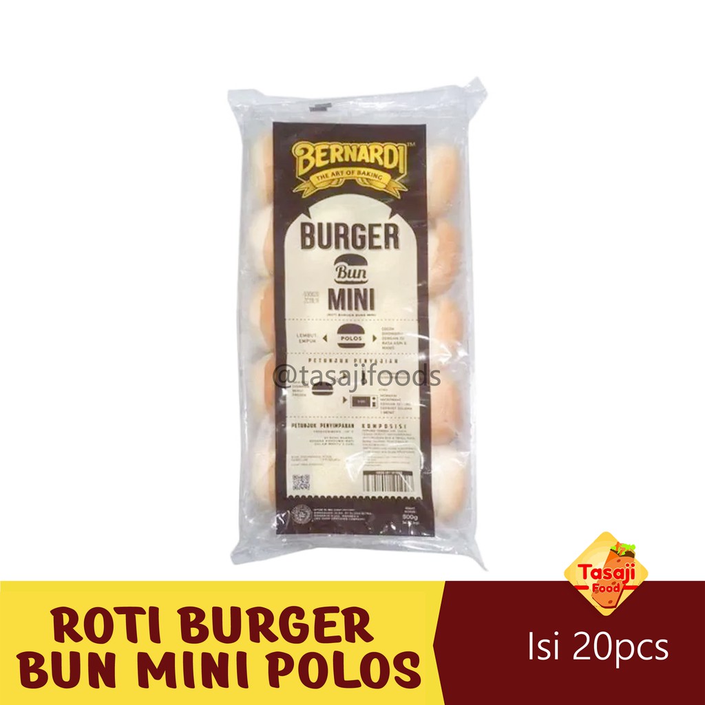 Roti Burger Bun Mini Polos Isi 20 Pcs