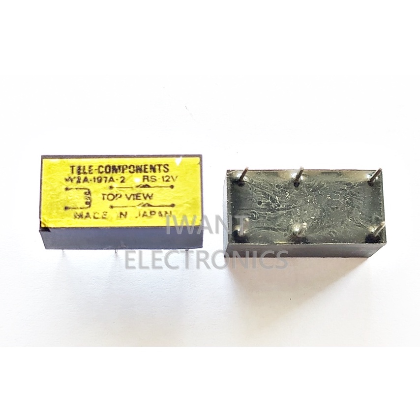 RELAY 12V 6P W2A-197A-2 TELECOMPONENTS RELAY 12 VOLT DC 6 PIN