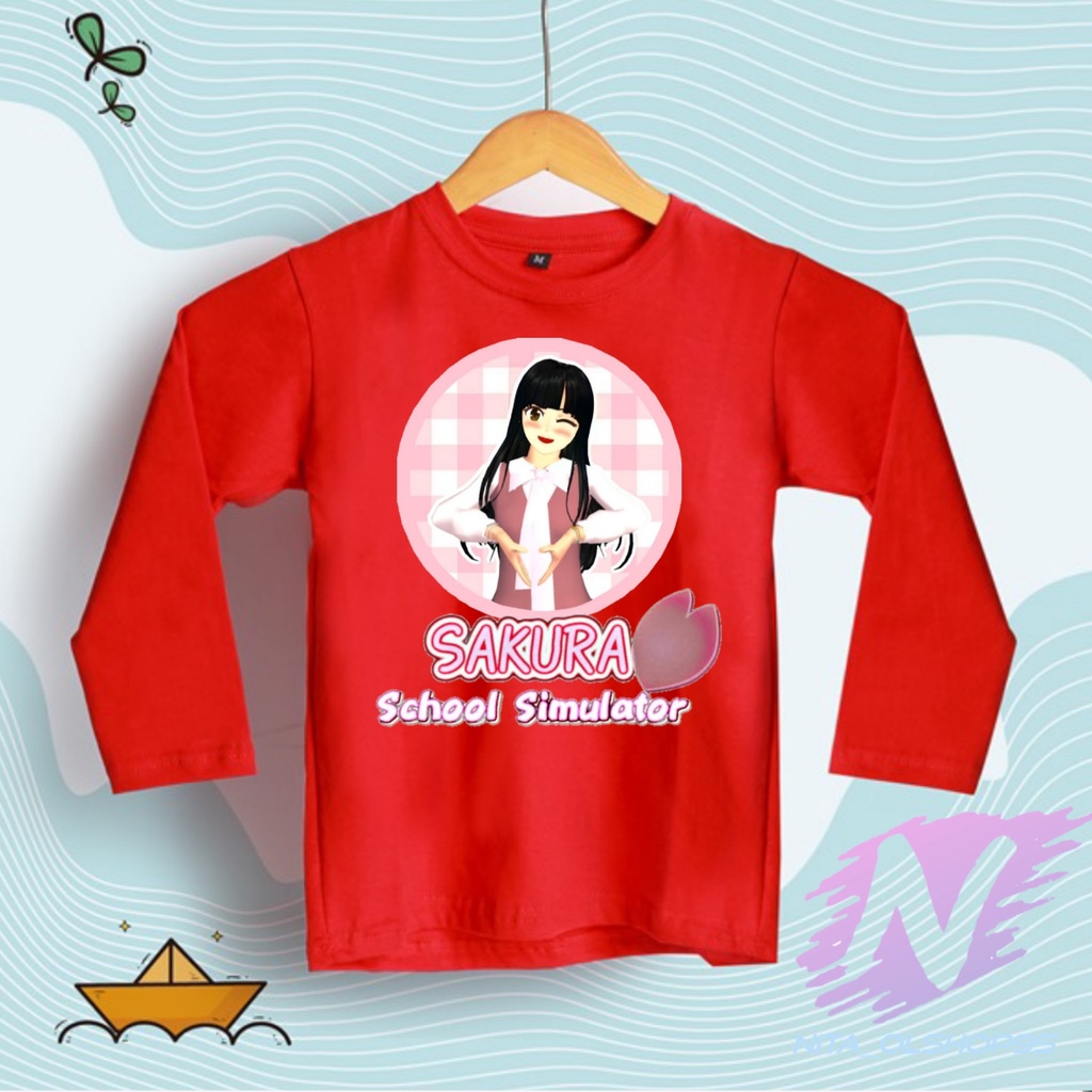 BAJU KAOS ANAK LENGAN PANJANG SAKURA SCHOOL SIMULATOR TERLARIS