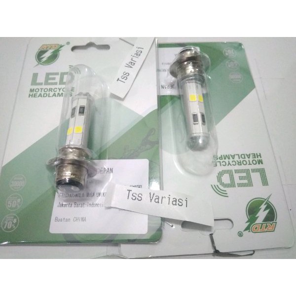 lampu depan led 4 sisi RTD motor bebek dan matic