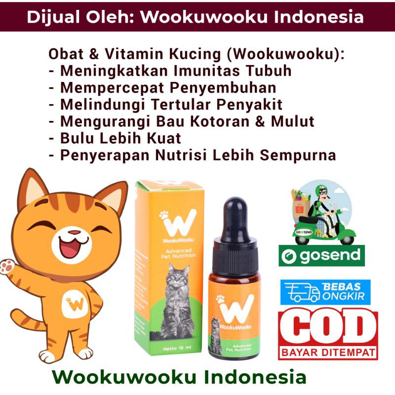 JY33XM Wookuwooku Suplemen Vitamin Kucing Bulu Imunitas Kekebalan 