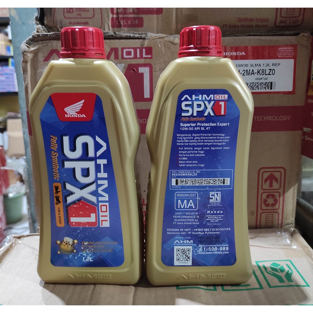 Oli mesin spx 1 1.2 liter SAE 10-30 (full syntetic) 100 % original for all motor Honda