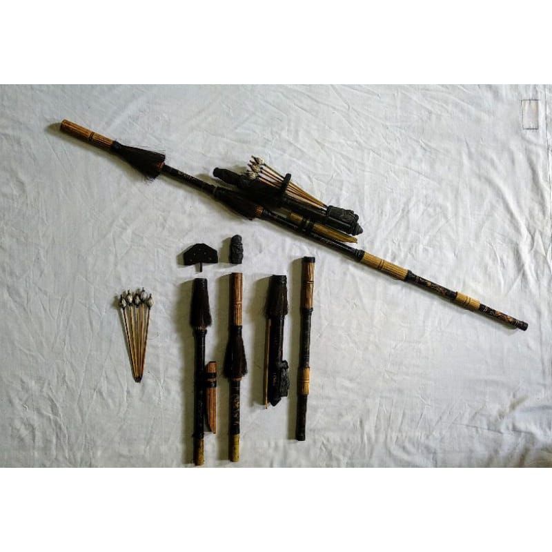 sumpit khas suku Dayak unik dan  tradisional terbuat dari bambu harga paling murah