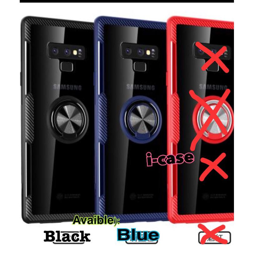 Case Samsung Galaxy Note 9 New Hybrid Ring Stand Clear - casing note 9 - Izhar.Farida