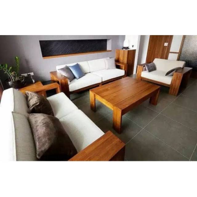 Kursi tamu minimalis kayu jati kursi tamu jati modern mebel Jepara