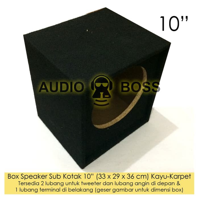 Paket box Boks Speaker Salon sub kotak 10 10 in lubang angin terminal