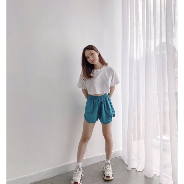 ARIANA KOREAN ONE SET SPORTS WANITA - SETELAN SPORTY SIMPLE OLAHRAGA - CROP TOP DAN CELANA PENDEK SPORTY - ONE SET FITNESS