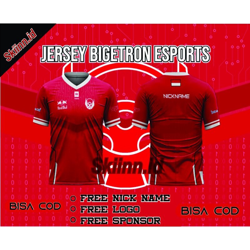 JERSEY KAOS BAJU GAMING BIGETRON R.A (BTR) 2021 FREE NIKNAME