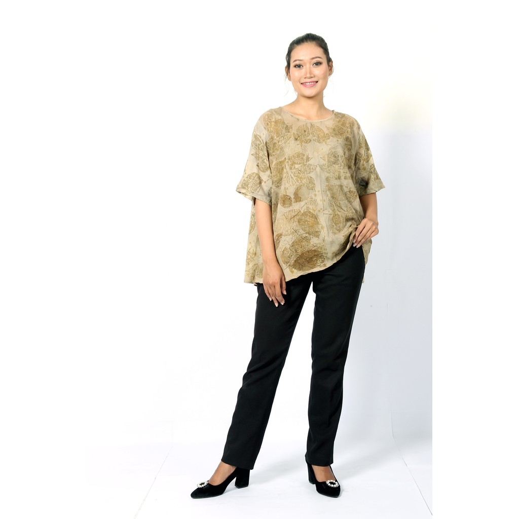 Kaine Ecoprint Baju Blouse Wanita