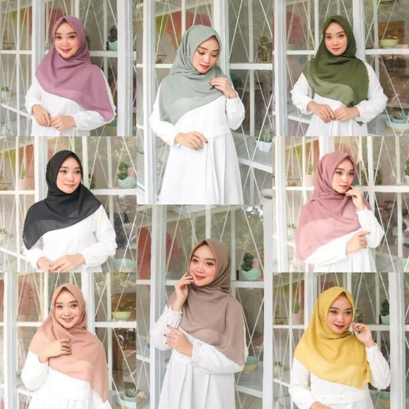 50 warna BELLA SQUARE JILBAB SEGI EMPAT POLLYCOTTON-3