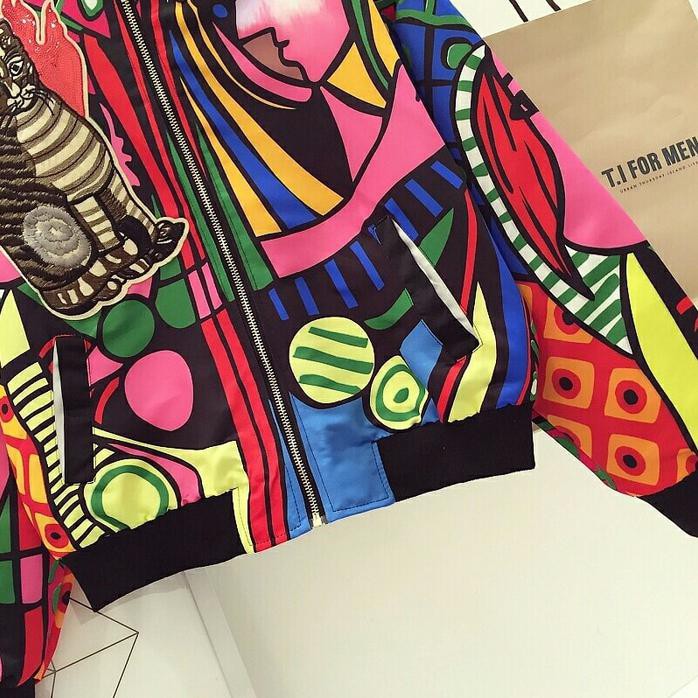 Harajuku Queen Embroidery Bomber Jacket