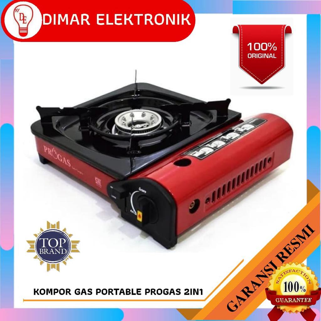 PROGAS kompor gas portable - 2 in 1 Gas Portable dan Gas Elpiji