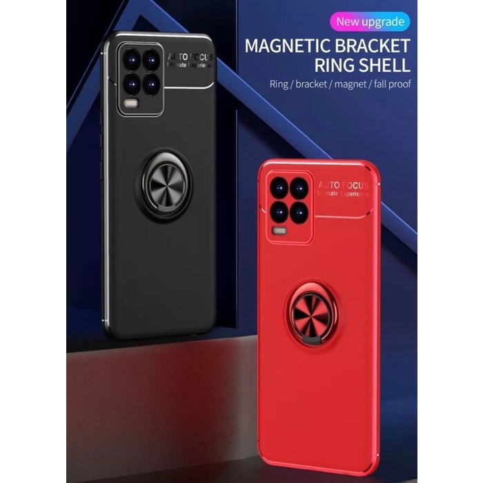 Oppo Realme 8 5G Realme8 5G Invisible I Ring Soft Case Cover Free Tempered Glass Casing