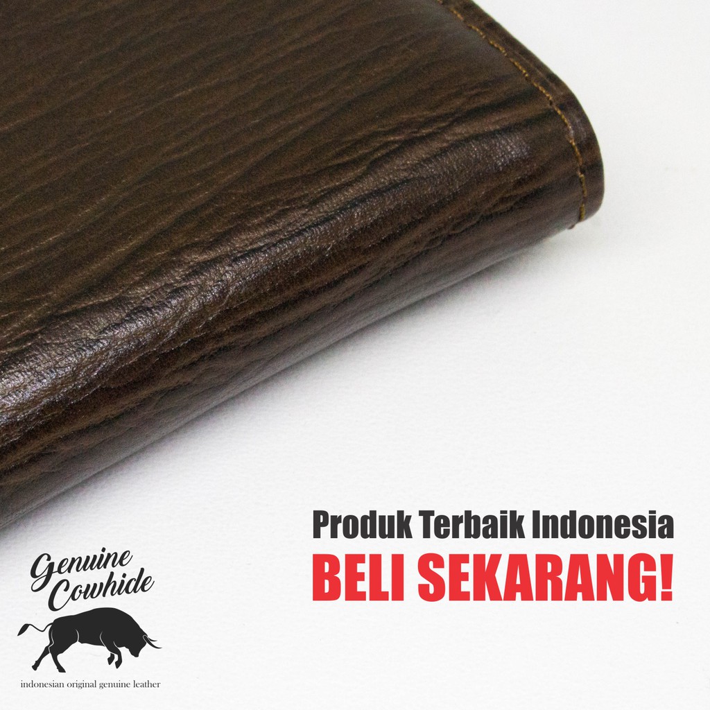 Dompet Pria Kulit Asli Motif Serat Kayu