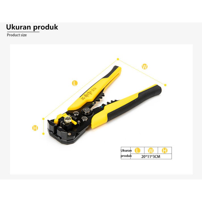 Automatic Wire Stripper Crimper Wire Cuter Pliers Cutting Pressing Potong Electrician Crimping Tool