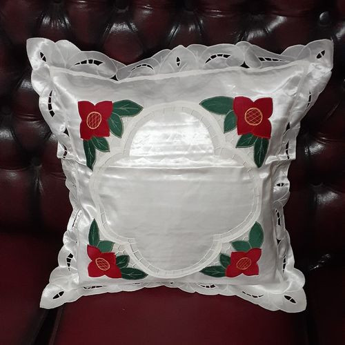 1 SET Sarung bantal kursi ruang tamu bunga merah