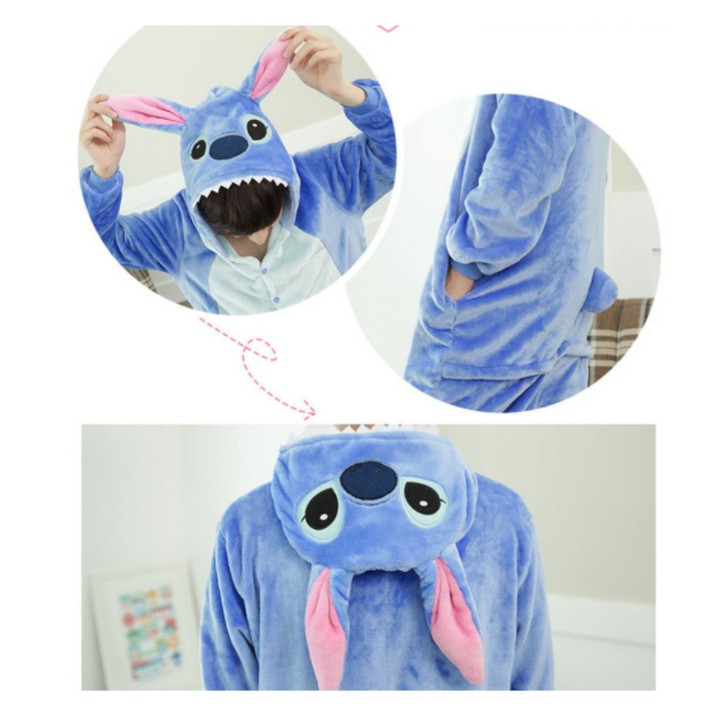 ONESIE KOSTUM KIGURUMI BAJU PIYAMA STITCH DEWASA