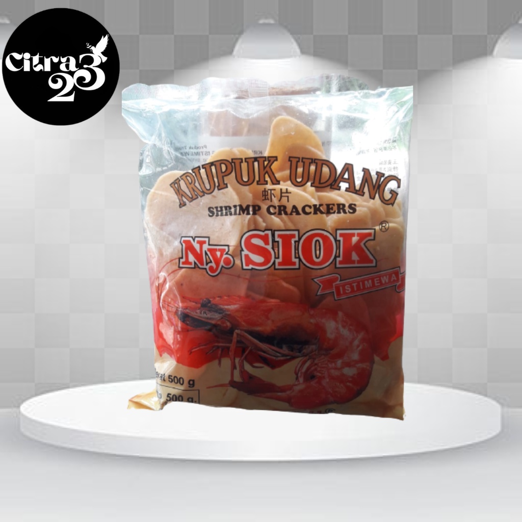

Kerupuk Udang Oval & Stik Ny/Nyonya Siok 500gr - Enak,Renyah,Nikmat!!