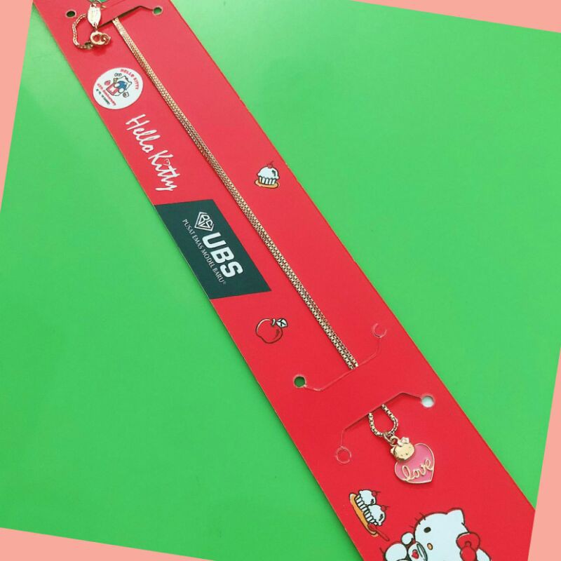 KALUNG ANAK HELLO KITTY PINK LOVE UBS