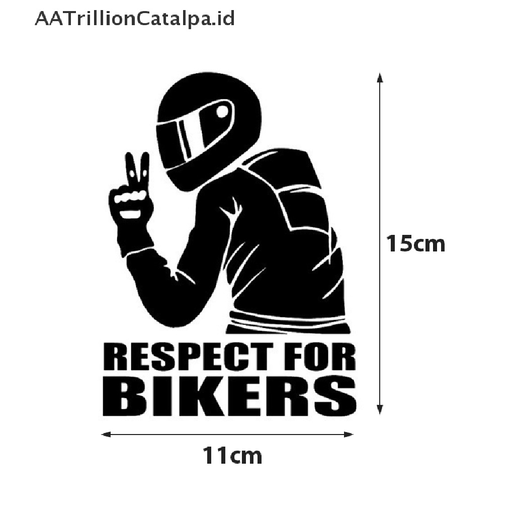 Aa Stiker 3D Motif Tulisan Trillioncatalpa Respect Biker Untuk Dekorasi Mobilmotor