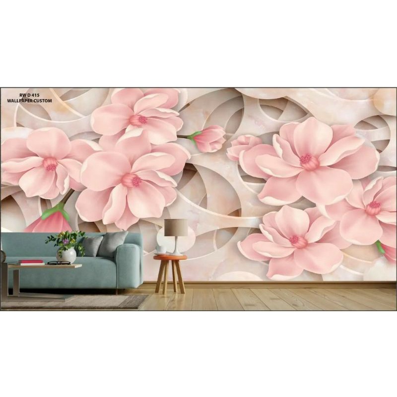 PROMO WALLPAPER BUNGA GEMES   WALLPAPER CUSTOM 3D