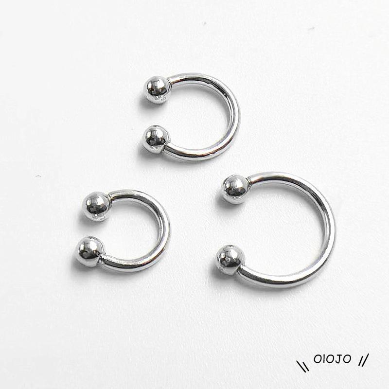 【COD】cincin bibir 1 Pasang Anting Setengah Lingkaran Bahan stainless steel Untuk unisex