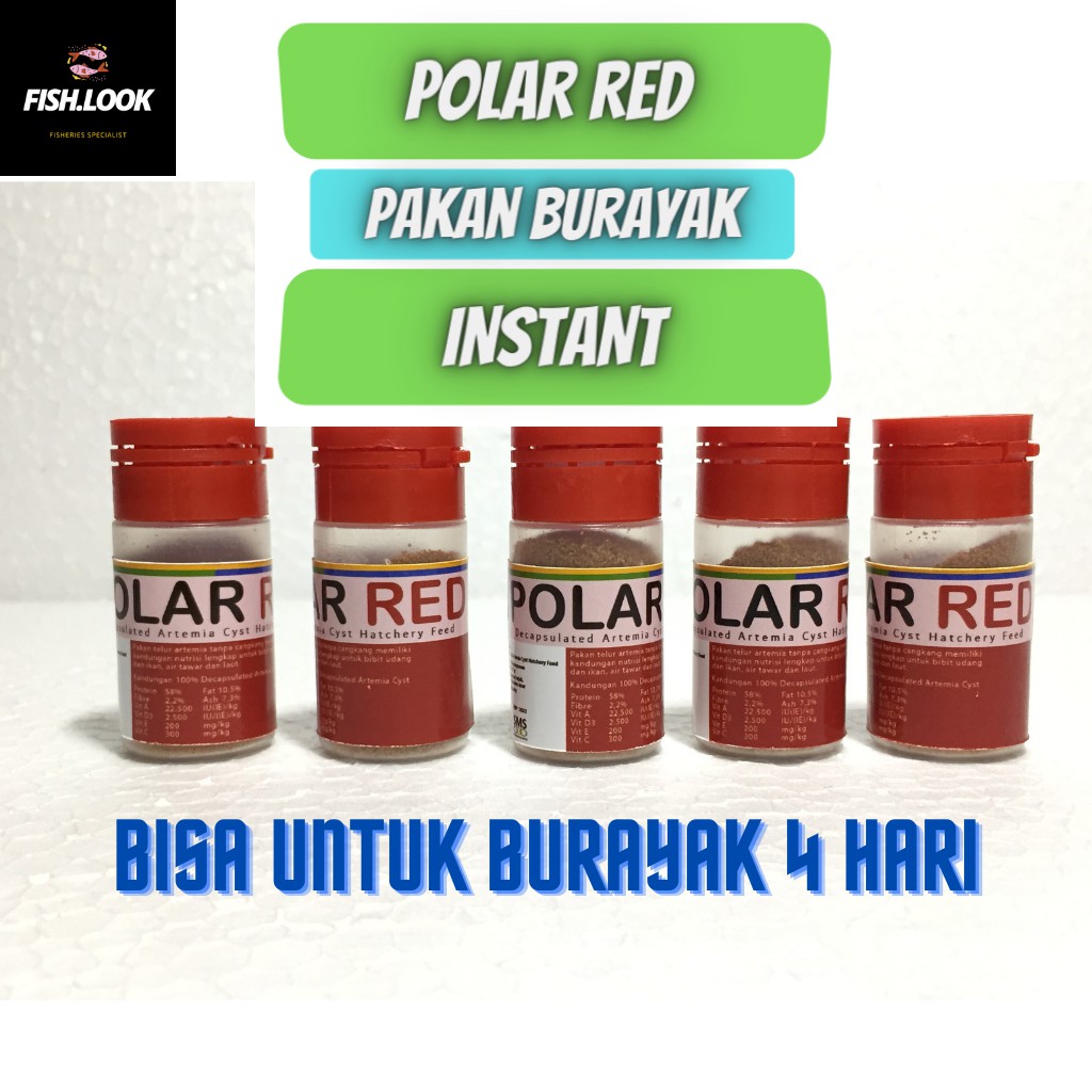 Polared Polar Red 10 Gram Artemia Instant Shell 10gr 10gram