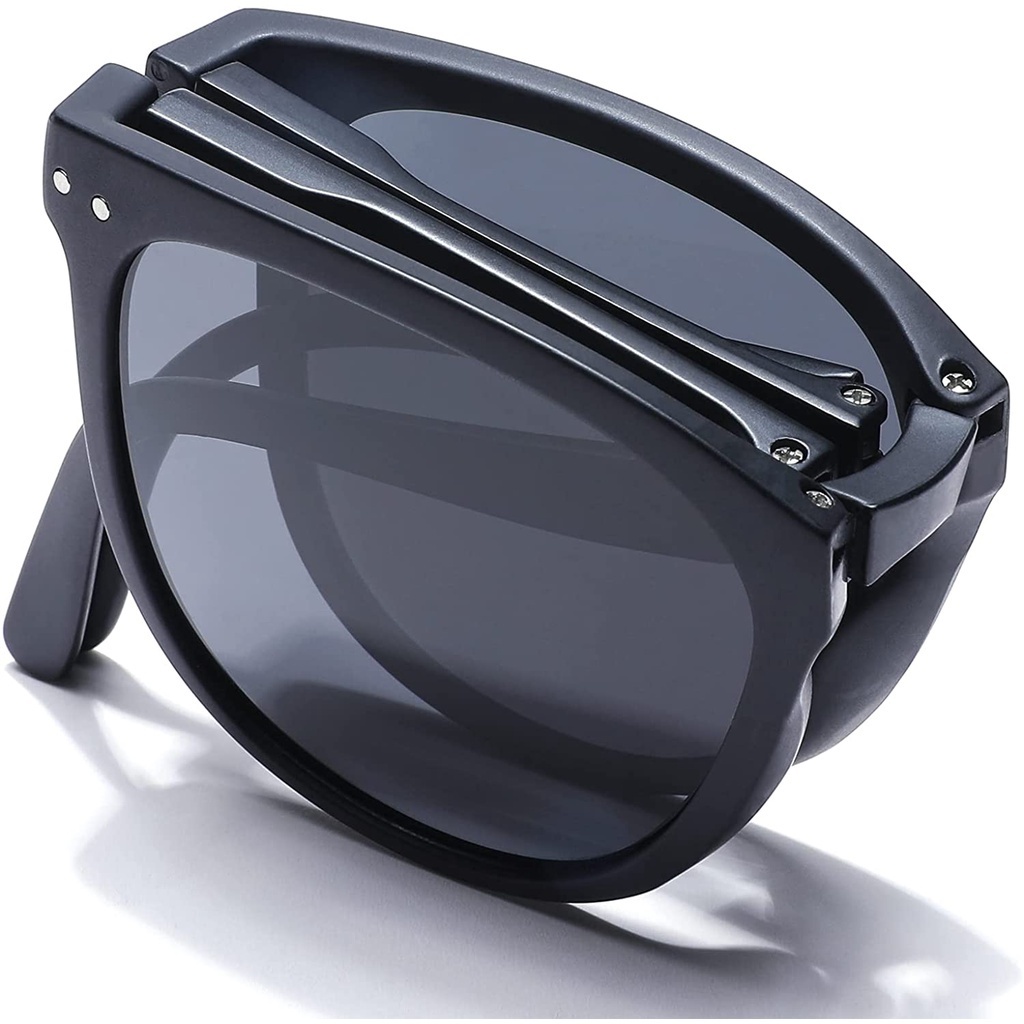 （Ready stock）Kacamata Hitam Wanita Lipat Korea Fashion KacaMata Gaya Pantai Terbaru Bisa di LIPAT Sunglasses Anti-UV Wanita Pria Import Kacamata Murah