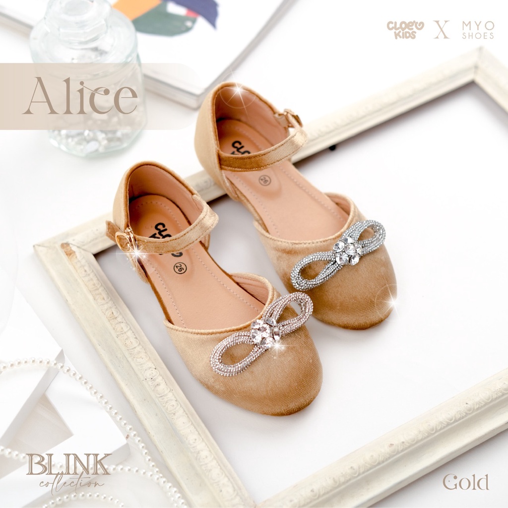 CLOEVKIDS - Alice Size 22-35 Flatshoes Sepatu Pesta Anak Perempuan - Cloevkids x Myoshoes