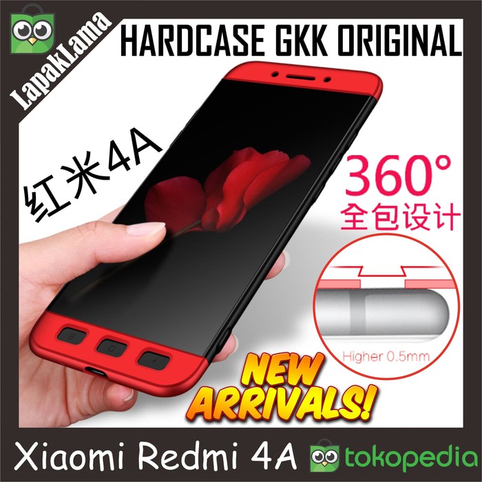 Tersedia Case 360 GKK Original Xiaomi Redmi 4A / 4A Prime Hardcase Back Matte