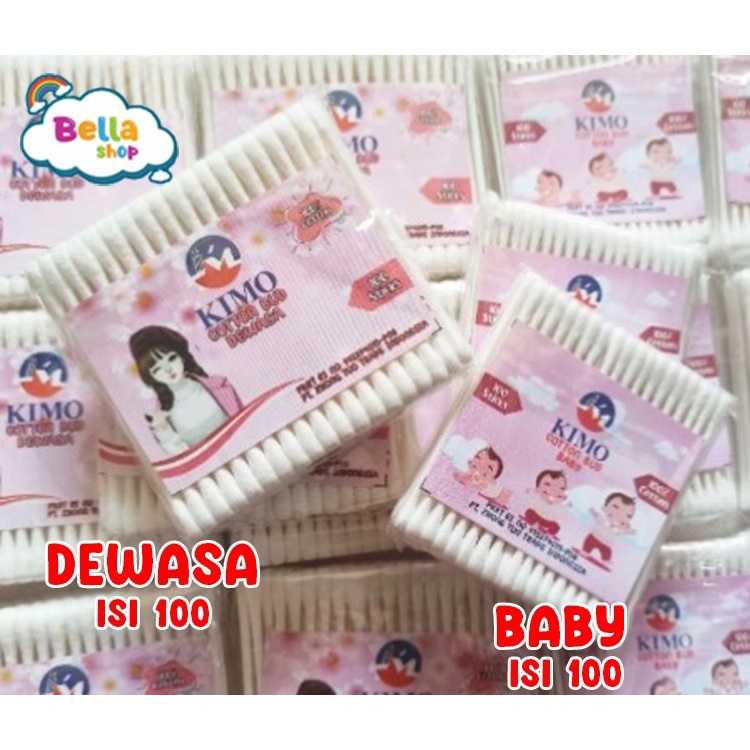 Huki Cotton buds bayi isi 100 pcs Huki Baby Pembersih Telinga-BELLA SHOP