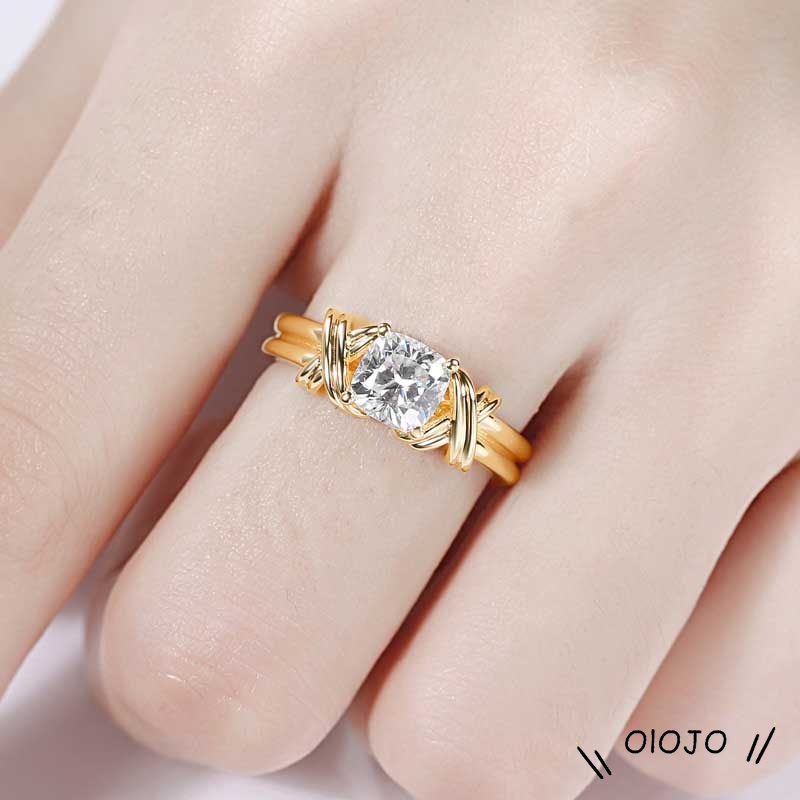 Baru Eropa Dan Amerika Retro Kristal Cincin Berlian Cincin Titanium Perhiasan Fashion - ol