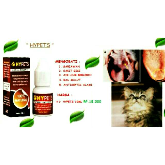 HYPETS 10ml 100% natural / obat penghilang bau mulut sariawan kucing anjing / petshop / hewan