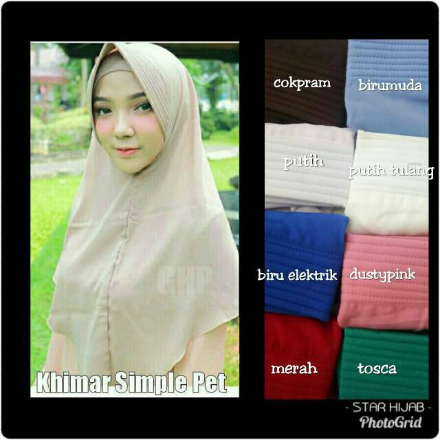 Khimar PET SIMPEL 1 antem jilbab simple kerudung pet hijab Khimar PET SIMPEL 1 antem jilbab simple kerudung pet hijab