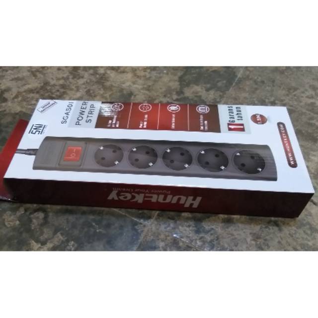 Colokan listrik 5 lubang merk huntkey original