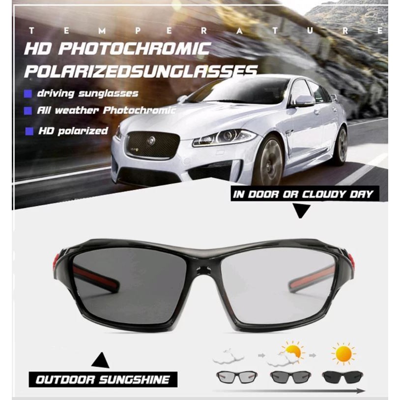 Kaca Mata Photochromic Kaca Mata Polarized kode 075 hitam