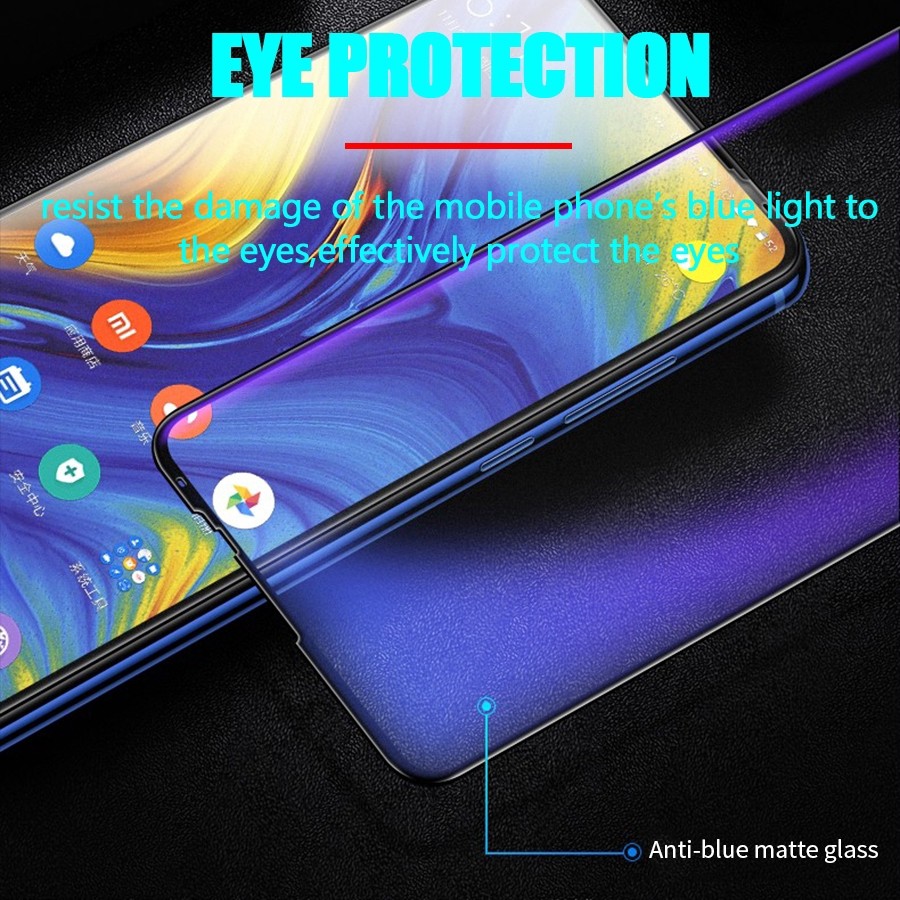 Tempered glass Glare Matte Blue SAMSUNG S20 FE A51 71 A50 a50s a30s Note 10 s10 lite screen guard