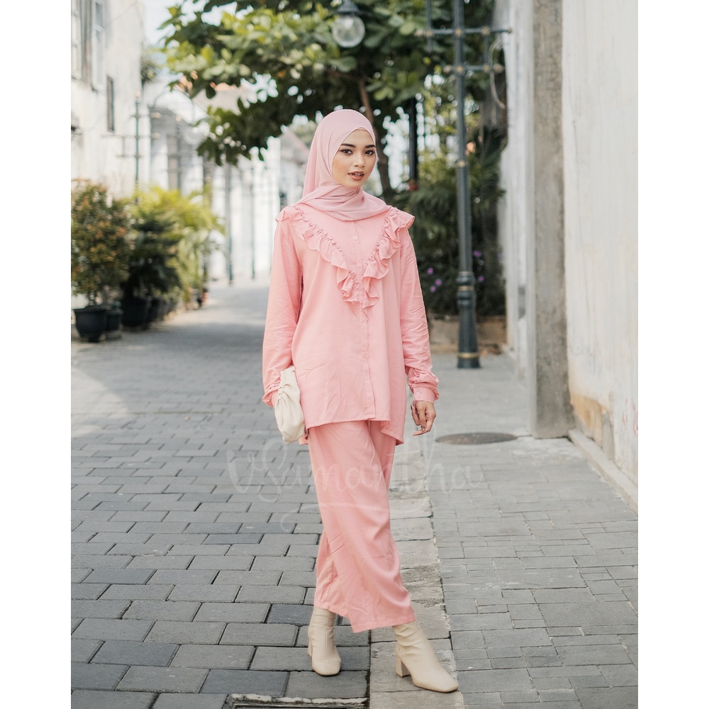 vSamantha - Pajamas / Piyama One Set Kemeja Rayon Nanda-2