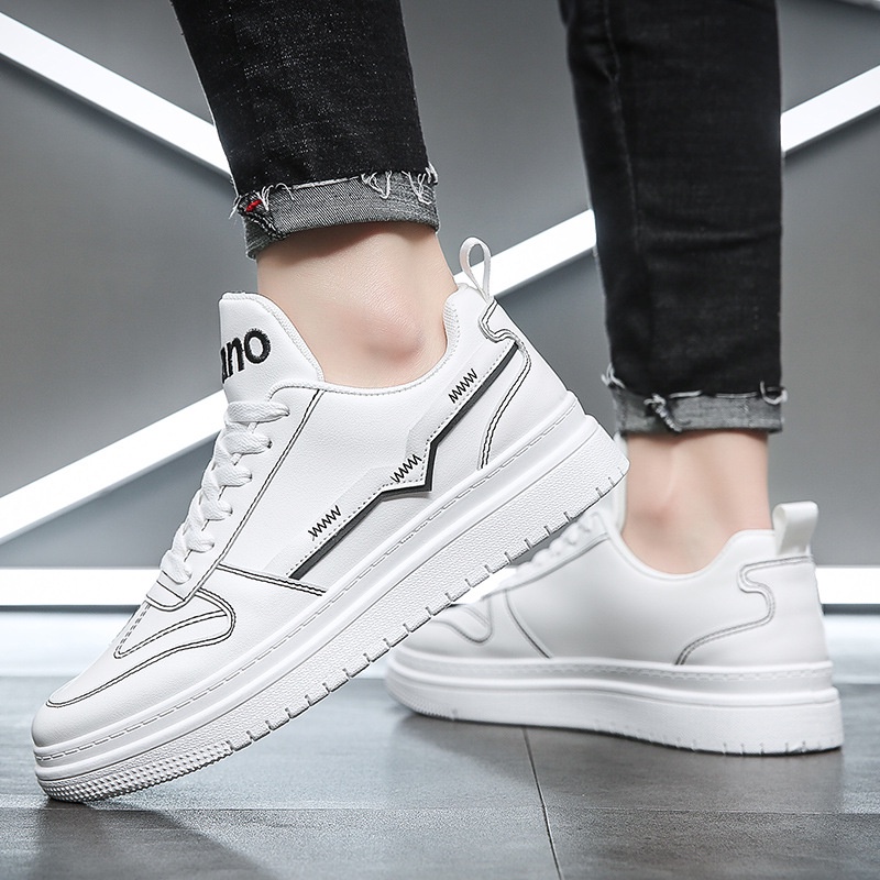 Sepatu Pria 2022  Low-Top Tide Pria Sepatu Pria Fashion Korea Olahraga Mahasiswa Sepatu Putih skateb